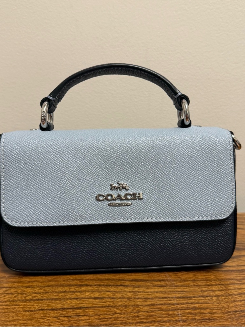 COACH Jamie Top Handle Crossbody Midnight Multi Blue Leather Bag